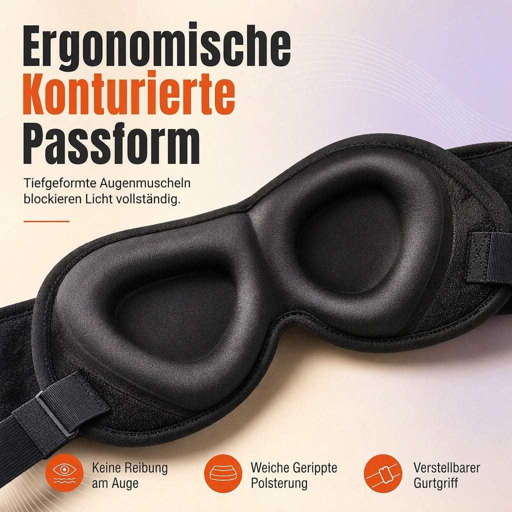 ⏰Set aus integriertem Memory-Foam-Reisekissen und 3D-abdunkelnder Schlafmaske zur Nackenstütze auf Reisen