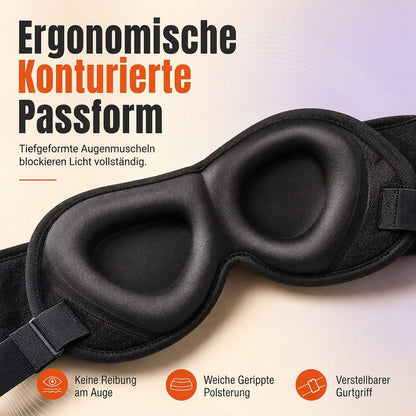 ⏰Set aus integriertem Memory-Foam-Reisekissen und 3D-abdunkelnder Schlafmaske zur Nackenstütze auf Reisen