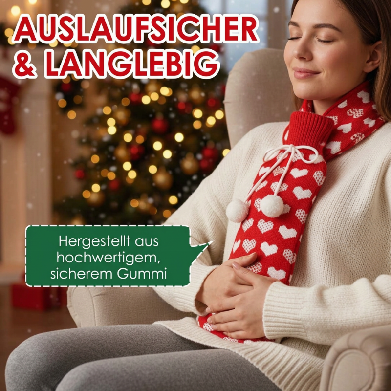 ⏳Begrenzte Zeit 50% Rabatt💥2L extra lange Wärmflasche mit Bezug