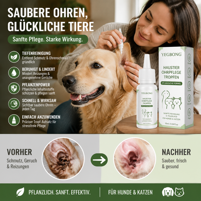🎁 1 Kaufen = 1 Gratis 🐶🐱 Ohrenpflege-Tropfen für Hunde & Katzen