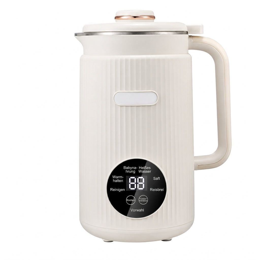 🥛 JETZT 50% RABATT! 🌿 Automatischer Sojamilchbereiter & Mixer – 1500 ml, Filterfrei, 10 Klingen & 304 Edelstahl – Multifunktional für 4-5 Personen ⚡