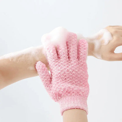 Peeling-Badhandschuhe mit fünf Fingern