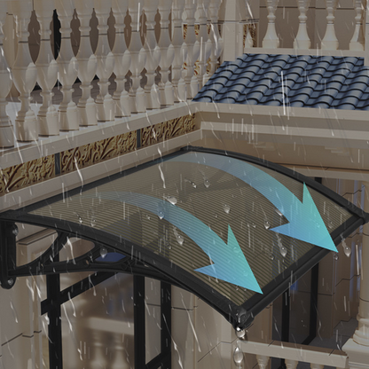 📢📢50% RABATT !!⏰Vordach für Haustür & Fenster – Wetterfestes Pultbogenvordach