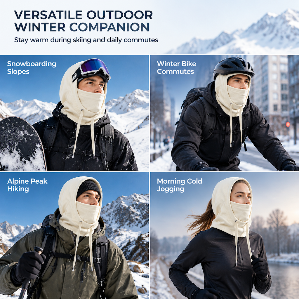 ❄️ Winter-Gesichtsmaske aus Polarfleece – Winddicht & wärmend für eisige Tage