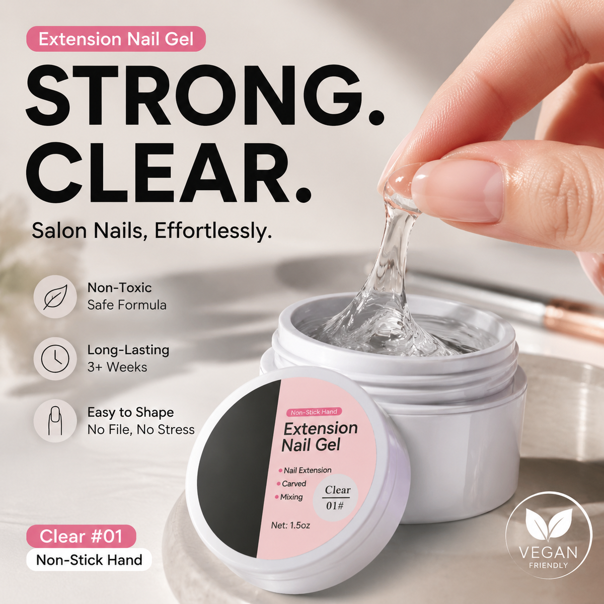 💅Festes Aufbaugel für Nagelverlängerungen ✨Einfache Nagelverlängerung & Modellage in Eigenregie