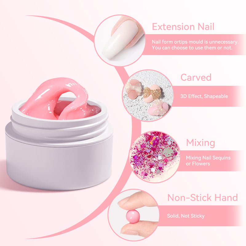 💅Festes Aufbaugel für Nagelverlängerungen ✨Einfache Nagelverlängerung & Modellage in Eigenregie