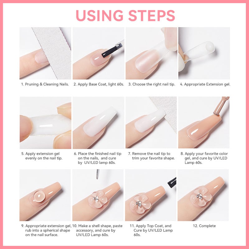 💅Festes Aufbaugel für Nagelverlängerungen ✨Einfache Nagelverlängerung & Modellage in Eigenregie