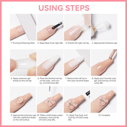 💅Festes Aufbaugel für Nagelverlängerungen ✨Einfache Nagelverlängerung & Modellage in Eigenregie