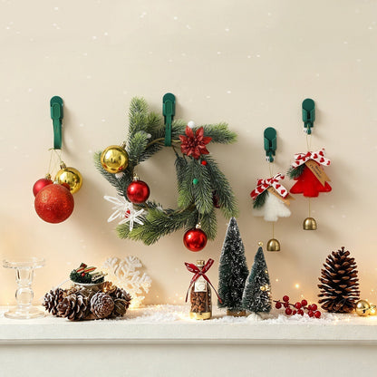 ⏰ Silikon-Weihnachtskranzbänder und -Haken (5 Stück) – Befestigen Sie Ihre Kränze und Girlanden ganz einfach🎅