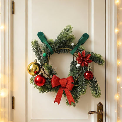 ⏰ Silikon-Weihnachtskranzbänder und -Haken (5 Stück) – Befestigen Sie Ihre Kränze und Girlanden ganz einfach🎅