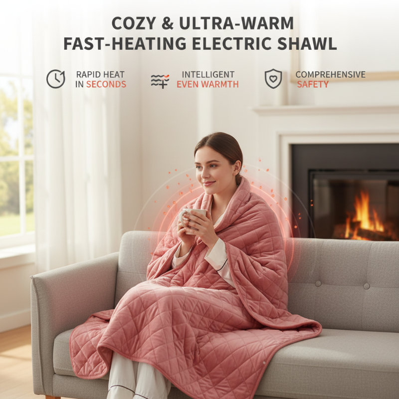 Gemütlicher und ultrawarmer, schnell aufheizender elektrischer Schal