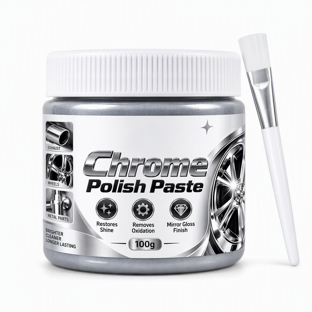 ⚡ Metall- & Chrom-Politurpaste – Auffrischung inkl. Pinsel – für neuen Glanz ✨🔧