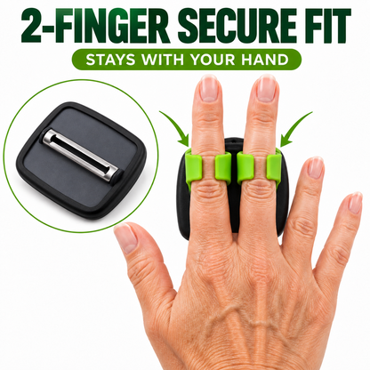🥒Ergonomischer Zwei-Finger-Schäler für Obst und Gemüse