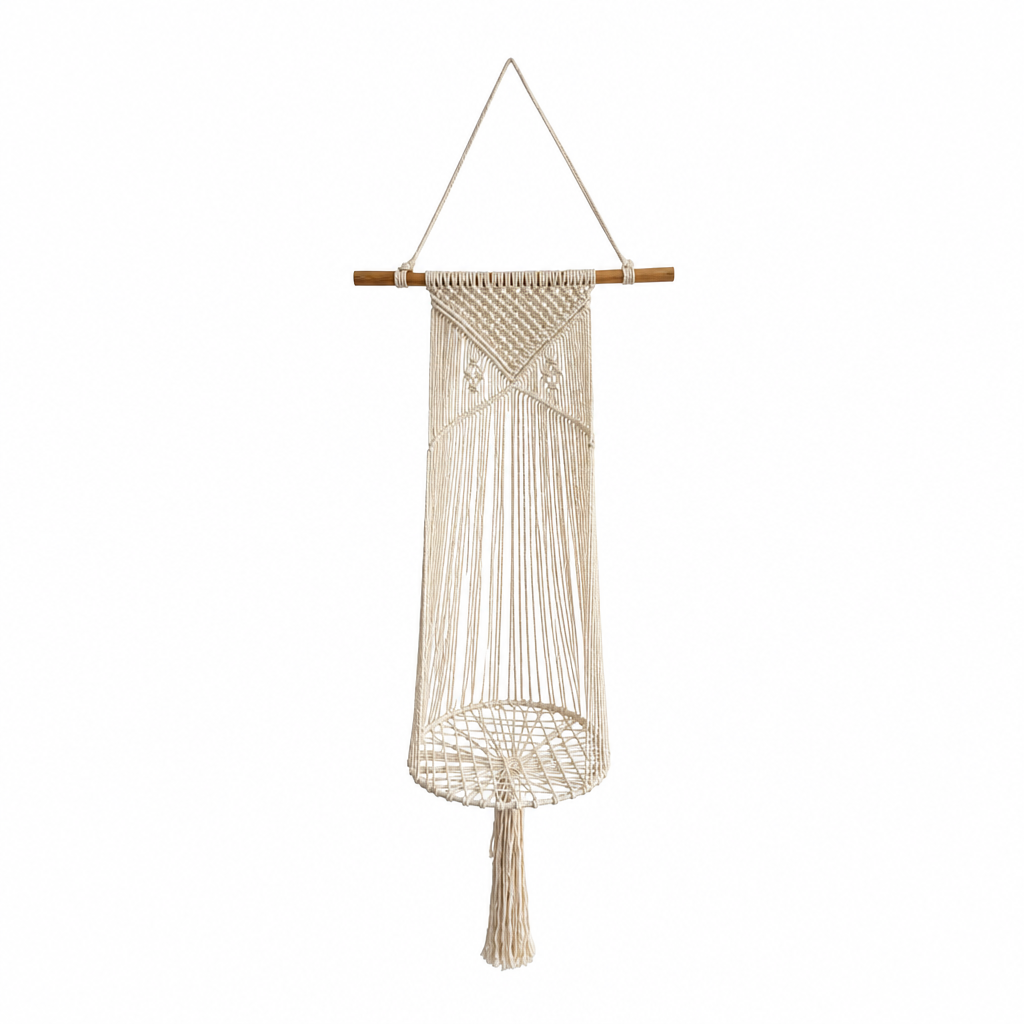 Hängende Katzenhängematte im Boho-Stil mit Quasten für den Innenbereich