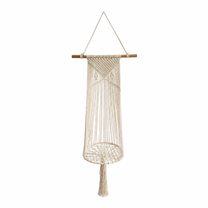 Hängende Katzenhängematte im Boho-Stil mit Quasten für den Innenbereich