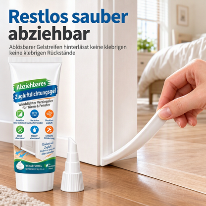 🚪 JETZT 50% RABATT! Ablösbares Dichtgel für Türfugen – Entfernbarer winddichter Zugluftstopper, wasserdichter und staubdichter Dichtstoff für Heimfugenisolierung