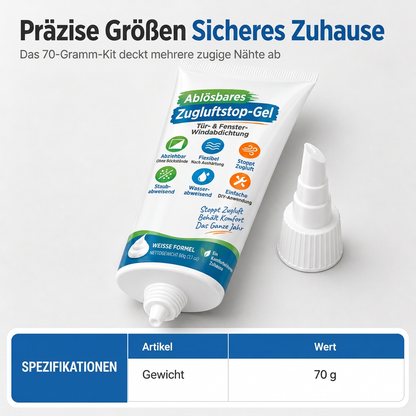 🚪 JETZT 50% RABATT! Ablösbares Dichtgel für Türfugen – Entfernbarer winddichter Zugluftstopper, wasserdichter und staubdichter Dichtstoff für Heimfugenisolierung