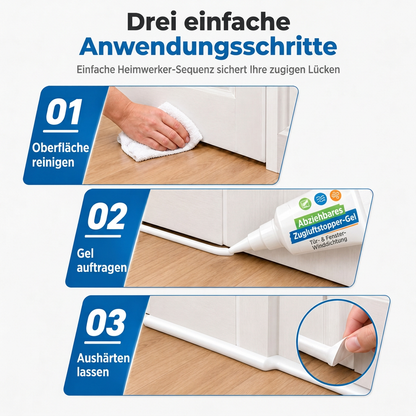 🚪 JETZT 50% RABATT! Ablösbares Dichtgel für Türfugen – Entfernbarer winddichter Zugluftstopper, wasserdichter und staubdichter Dichtstoff für Heimfugenisolierung