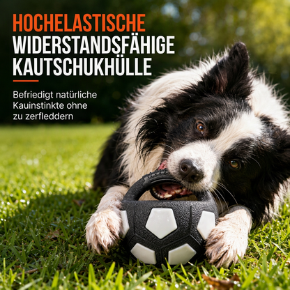 ⚽ 50 % RABATT! 🐶 Interaktiver Fußball-Hundespielball mit Grifflaschen, ideal für gemeinsames Spielen im Freien ✨