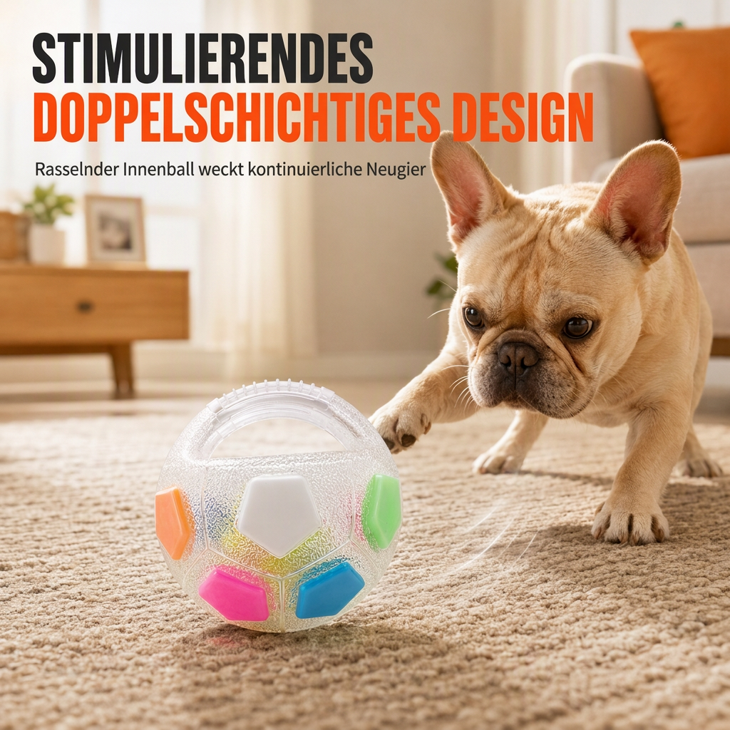 ⚽ 50 % RABATT! 🐶 Interaktiver Fußball-Hundespielball mit Grifflaschen, ideal für gemeinsames Spielen im Freien ✨