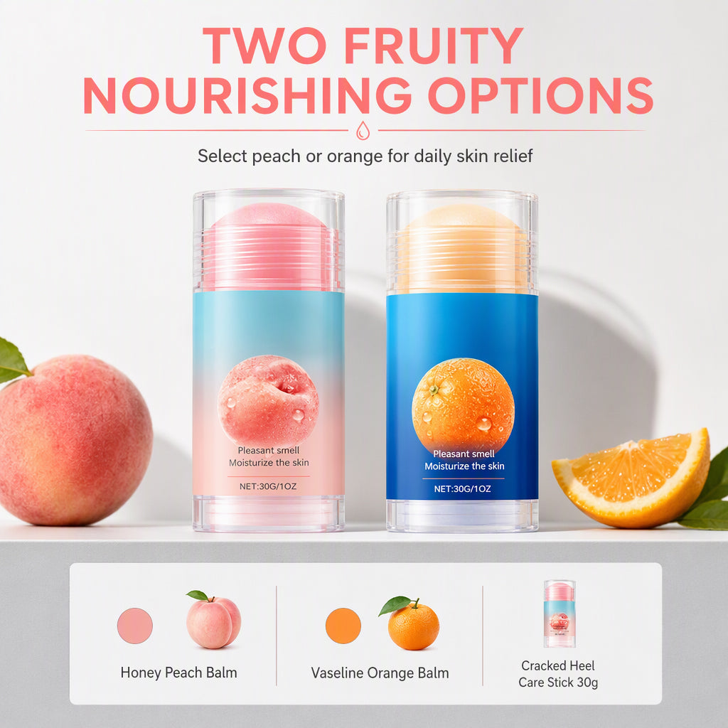 🔥FLASH SALE🔥 Feuchtigkeitsspendender Vaseline-Gel-Stick – Squalan & Hyaluronsäure, Anwendung ohne Hände – Für trockene Hände, Füße & Fersen – Pfirsich oder Orange  🧴✨