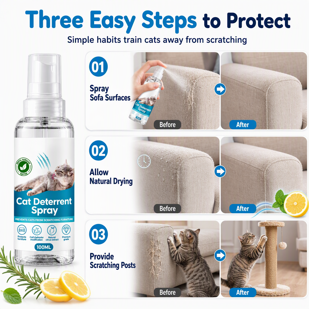 🐱🚫 Spray gegen Katzenkratzen — Sicher, ungiftig & haustierfreundlich 🌿