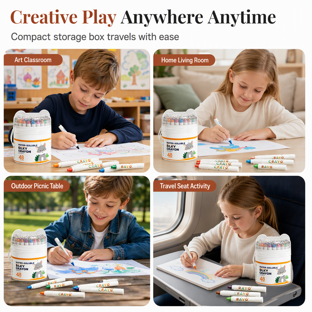 😇🎨Abwaschbare Wachsmalstifte und Ölpastellkreiden für Kinder