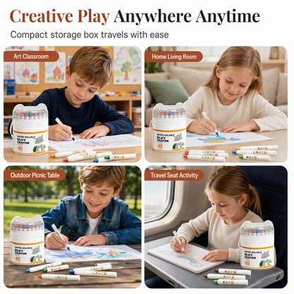 😇🎨Abwaschbare Wachsmalstifte und Ölpastellkreiden für Kinder