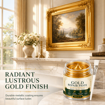 Kratzer & mattes Gold? – Gold-Metallic-Reparaturpaste mit Pinsel – einfach auftragen, auffrischen & wie neu aussehen lassen – ohne Profi-Werkzeug ✨🖌️