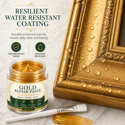 Kratzer & mattes Gold? – Gold-Metallic-Reparaturpaste mit Pinsel – einfach auftragen, auffrischen & wie neu aussehen lassen – ohne Profi-Werkzeug ✨🖌️