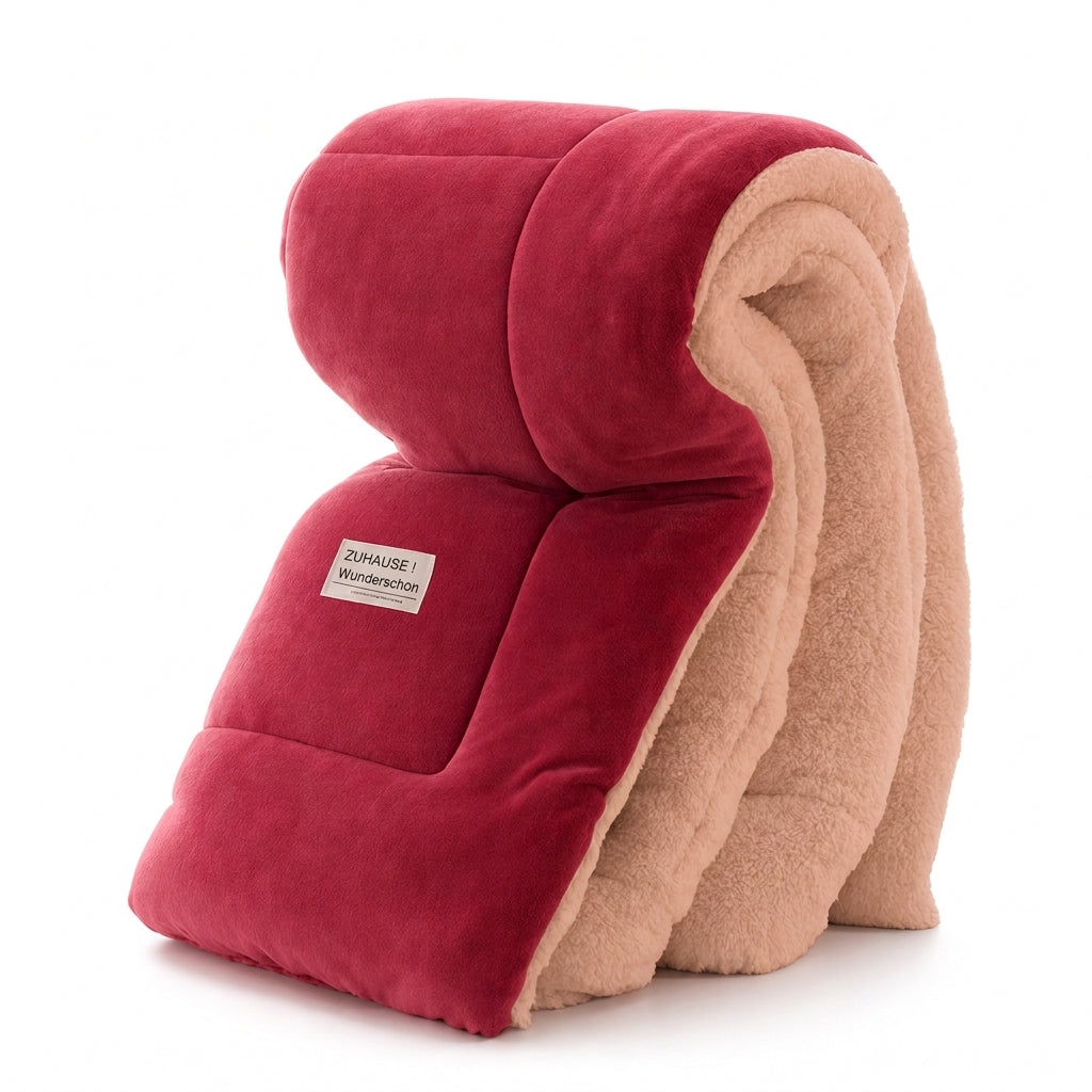 🛏️  Dicke gesteppte Winterdecke aus Schneeflocken-Samt, kuschelig warm ❄️