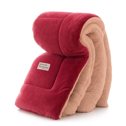 🛏️  Dicke gesteppte Winterdecke aus Schneeflocken-Samt, kuschelig warm ❄️