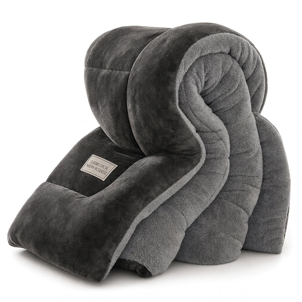 🛏️  Dicke gesteppte Winterdecke aus Schneeflocken-Samt, kuschelig warm ❄️
