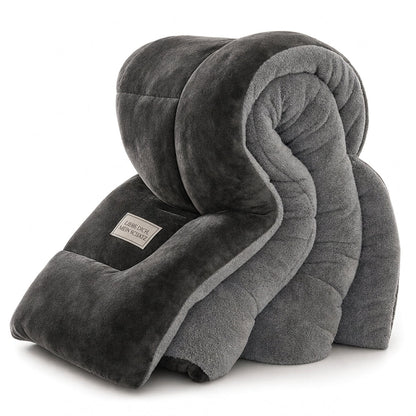 🛏️  Dicke gesteppte Winterdecke aus Schneeflocken-Samt, kuschelig warm ❄️