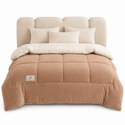🛏️  Dicke gesteppte Winterdecke aus Schneeflocken-Samt, kuschelig warm ❄️