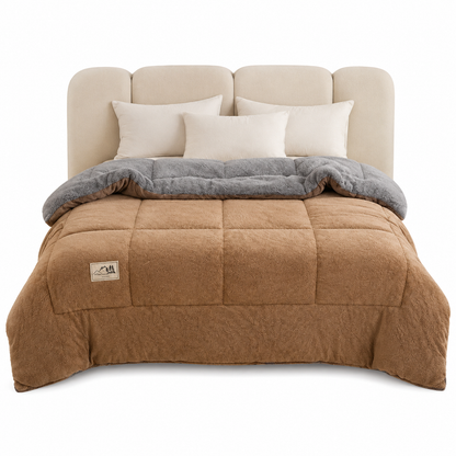 🛏️  Dicke gesteppte Winterdecke aus Schneeflocken-Samt, kuschelig warm ❄️