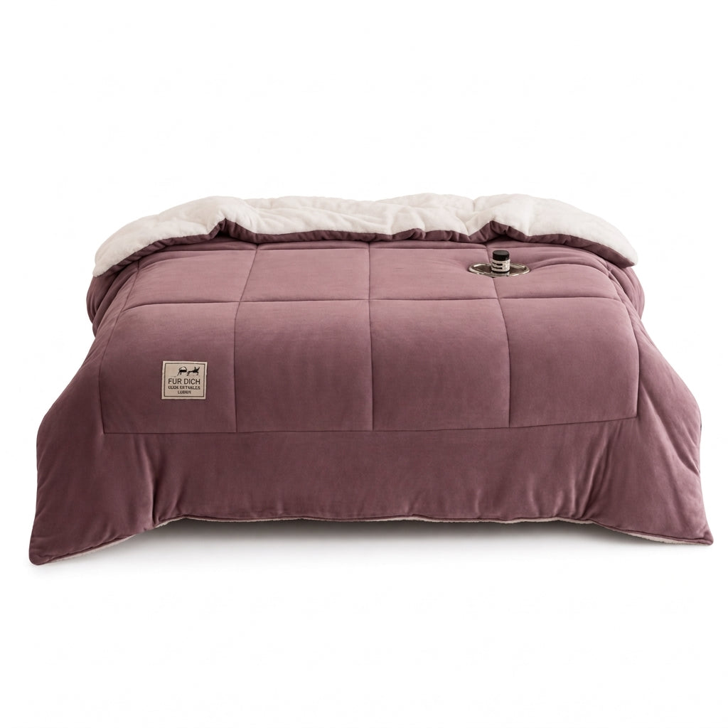 🛏️  Dicke gesteppte Winterdecke aus Schneeflocken-Samt, kuschelig warm ❄️