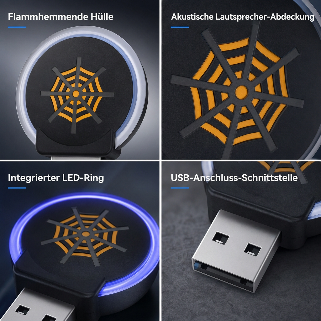 🔌 Kompakter USB-Ultraschall-Schädlingsvertreiber für kleine Bereiche