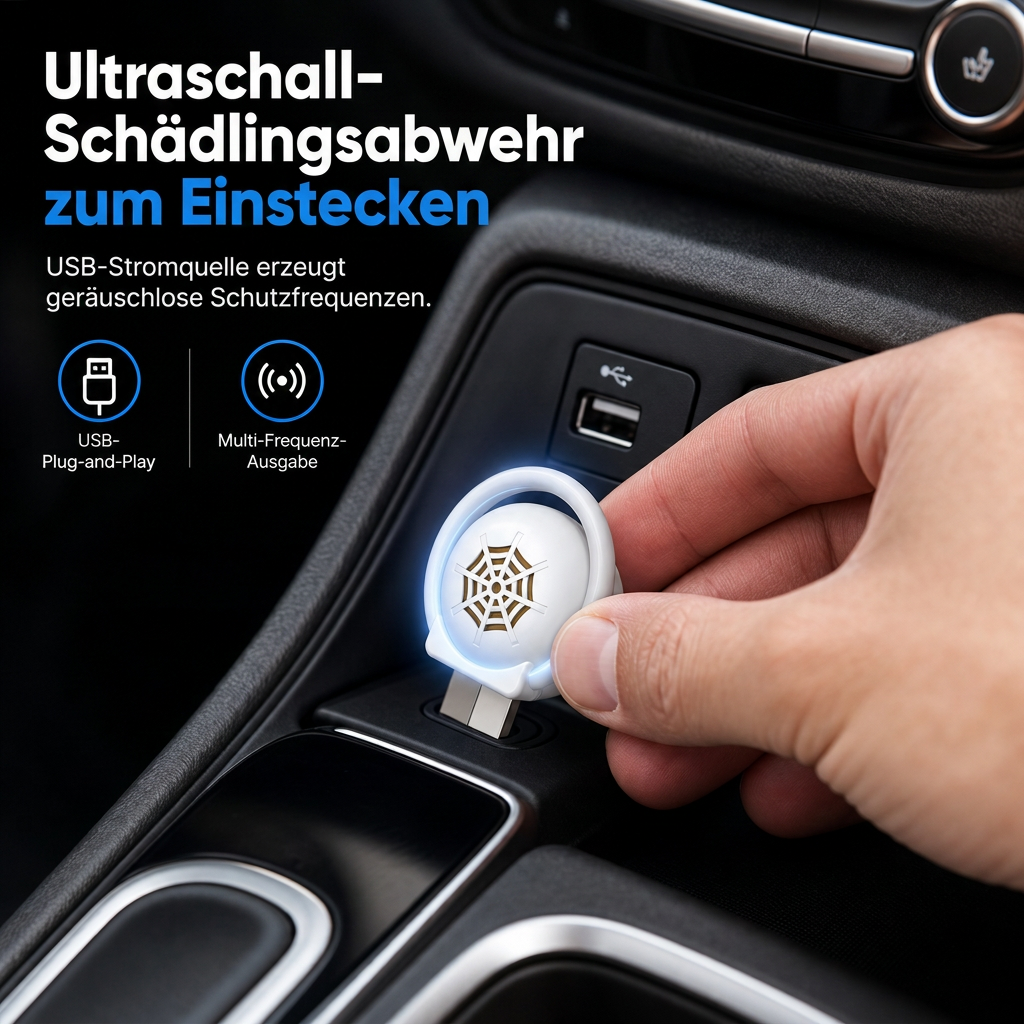 🔌 Kompakter USB-Ultraschall-Schädlingsvertreiber für kleine Bereiche