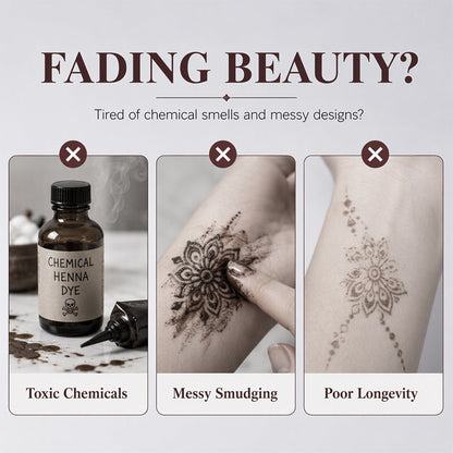 Henna-Set für temporäre Tattoos mit Schablonen