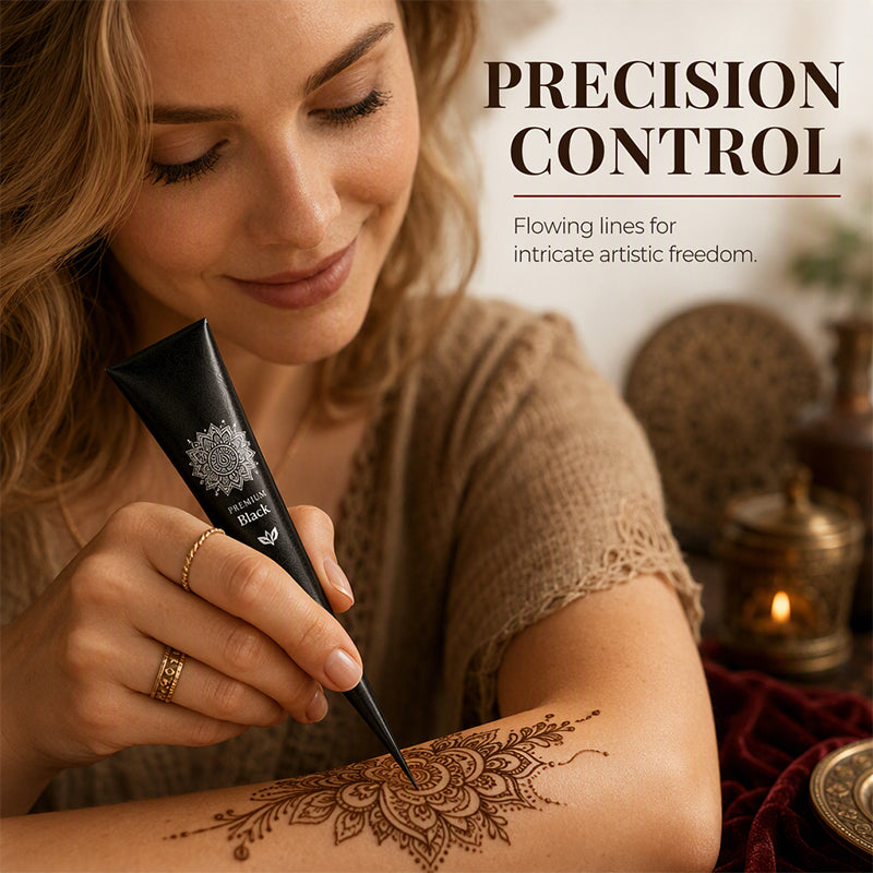 Henna-Set für temporäre Tattoos mit Schablonen