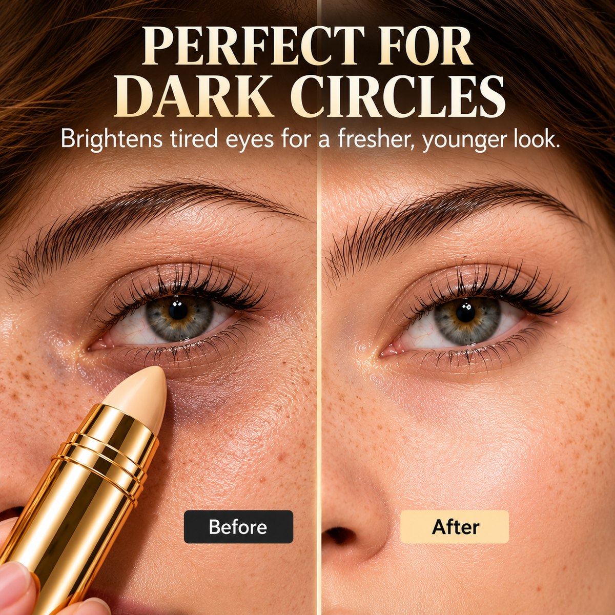 Natürlicher, nahtlos verblendbarer Concealer-Stift – 3-in-1: Abdecken, Aufhellen & Konturieren