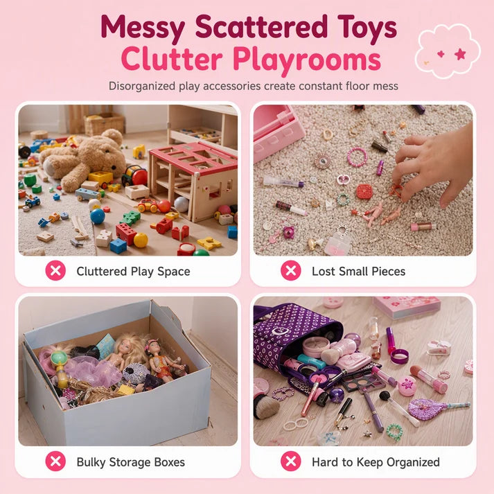 🎀Schminkkoffer mit Spiel-Schminktisch für Kinder – Tragbares Rollenspiel-Set für Mädchen
