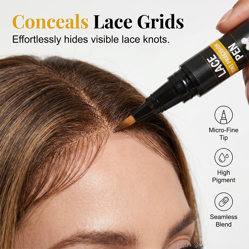 ✨ Lace Tint Kopfhaut-Farbstift – Sofortiger Lace-Knoten-Schmelzstift, schweißresistente Perücken-Haaransatz-Färbung, natürlicher Kopfhaut-Look für Lace-Front-Perücken