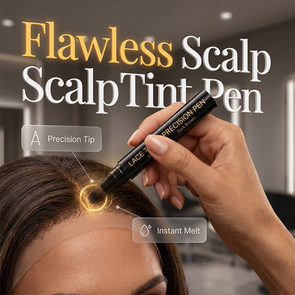 ✨ Lace Tint Kopfhaut-Farbstift – Sofortiger Lace-Knoten-Schmelzstift, schweißresistente Perücken-Haaransatz-Färbung, natürlicher Kopfhaut-Look für Lace-Front-Perücken