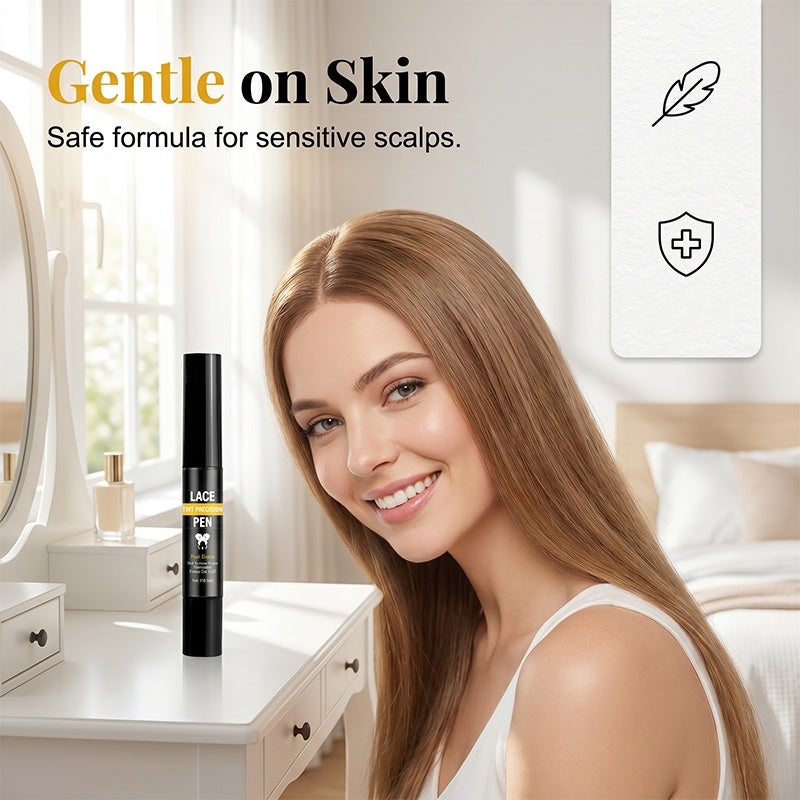✨ Lace Tint Kopfhaut-Farbstift – Sofortiger Lace-Knoten-Schmelzstift, schweißresistente Perücken-Haaransatz-Färbung, natürlicher Kopfhaut-Look für Lace-Front-Perücken