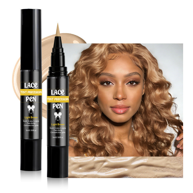 ✨ Lace Tint Kopfhaut-Farbstift – Sofortiger Lace-Knoten-Schmelzstift, schweißresistente Perücken-Haaransatz-Färbung, natürlicher Kopfhaut-Look für Lace-Front-Perücken