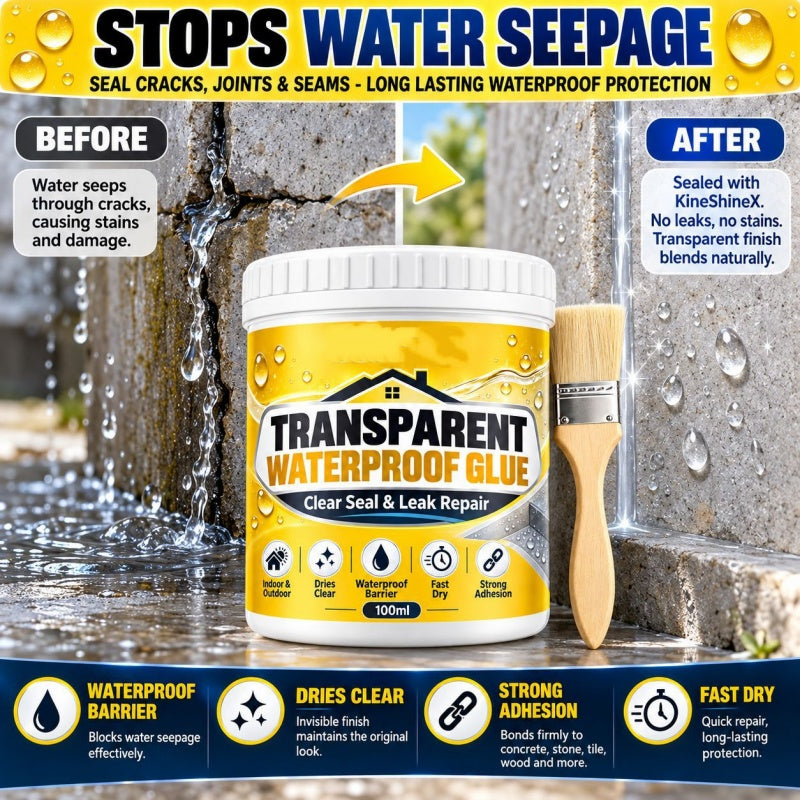 Transparenter, wasserfester Kleber mit Pinsel zur Leckreparatur