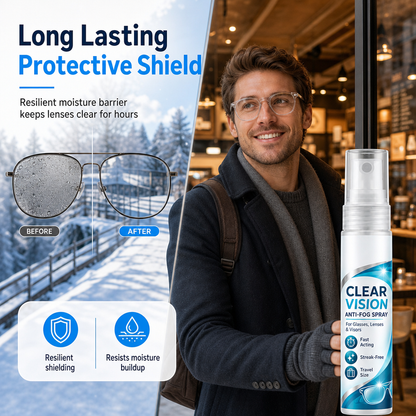 Tragbares Anti-Beschlag-Spray für Brillen und Gläser