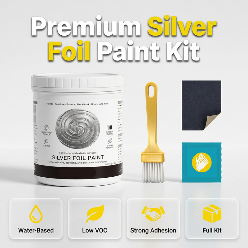 Wasserbasierter Premium-Silber-Metallic-Lack